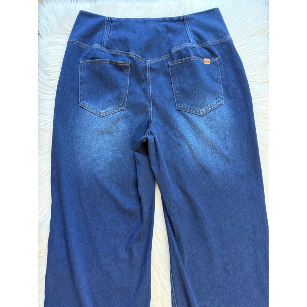 Halara Flex Dark Wash High Waisted Crossover Wide Leg Jeans - Picture 8 of 8